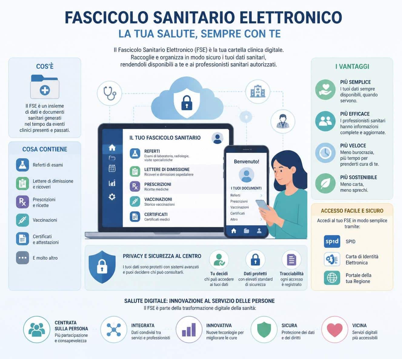scopri cos'&egrave; il fascicolo sanitario elettronico, come funziona e quali vantaggi offre per gestire in modo sicuro e pratico la tua salute.
