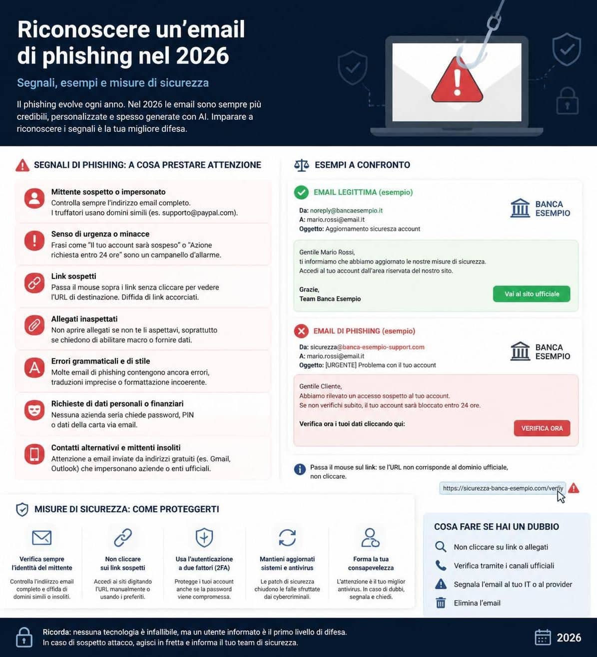 scopri come riconoscere le email di phishing e proteggerti dalle truffe informatiche con i nostri consigli pratici e semplici da seguire.