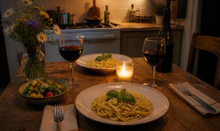 scopri idee creative e a basso costo per una cena romantica fatta in casa, perfetta per sorprendere la tua dolce metà con piatti deliziosi e atmosfere intime.