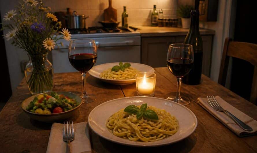 scopri idee creative e a basso costo per una cena romantica fatta in casa, perfetta per sorprendere la tua dolce metà con piatti deliziosi e atmosfere intime.