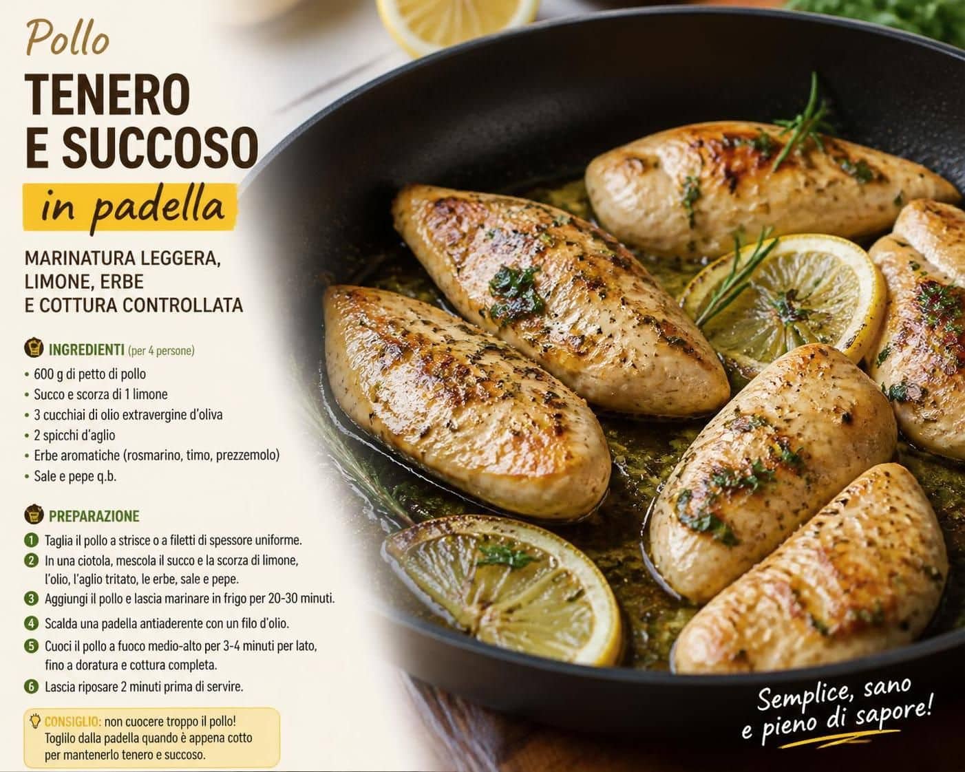 scopri i migliori consigli e tecniche per cucinare il pollo in modo che resti sempre morbido e succoso. impara ricette facili e trucchi per un risultato perfetto ogni volta.