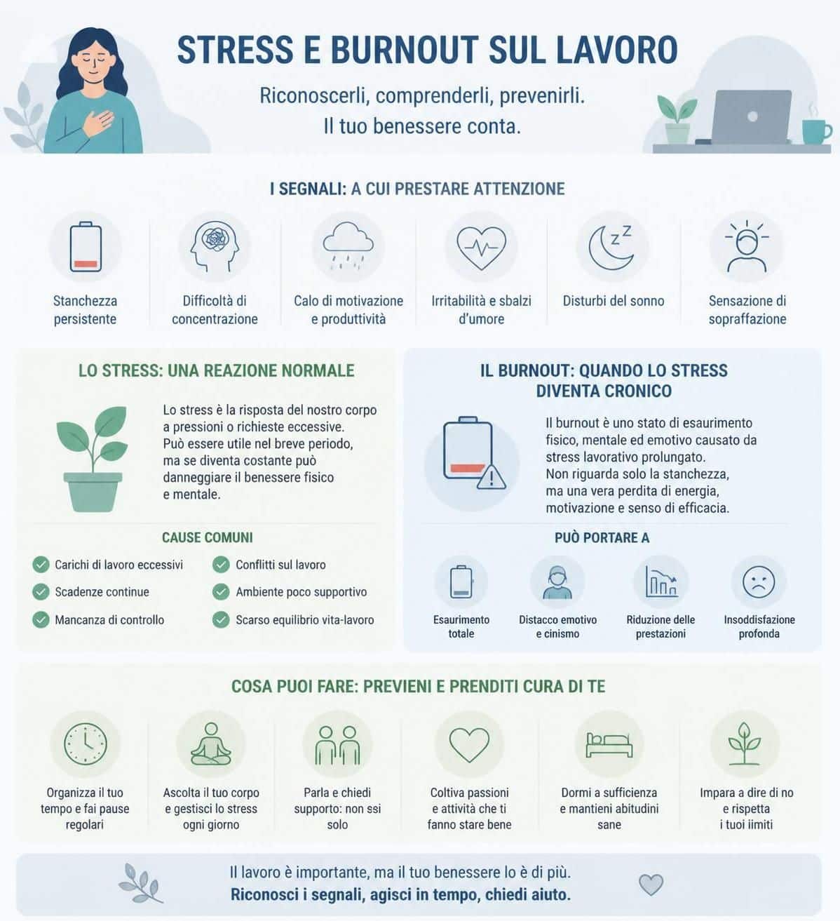 scopri come riconoscere i segnali del burnout e le strategie efficaci per prevenirlo e affrontarlo. guida pratica per migliorare il benessere mentale e ritrovare energia.