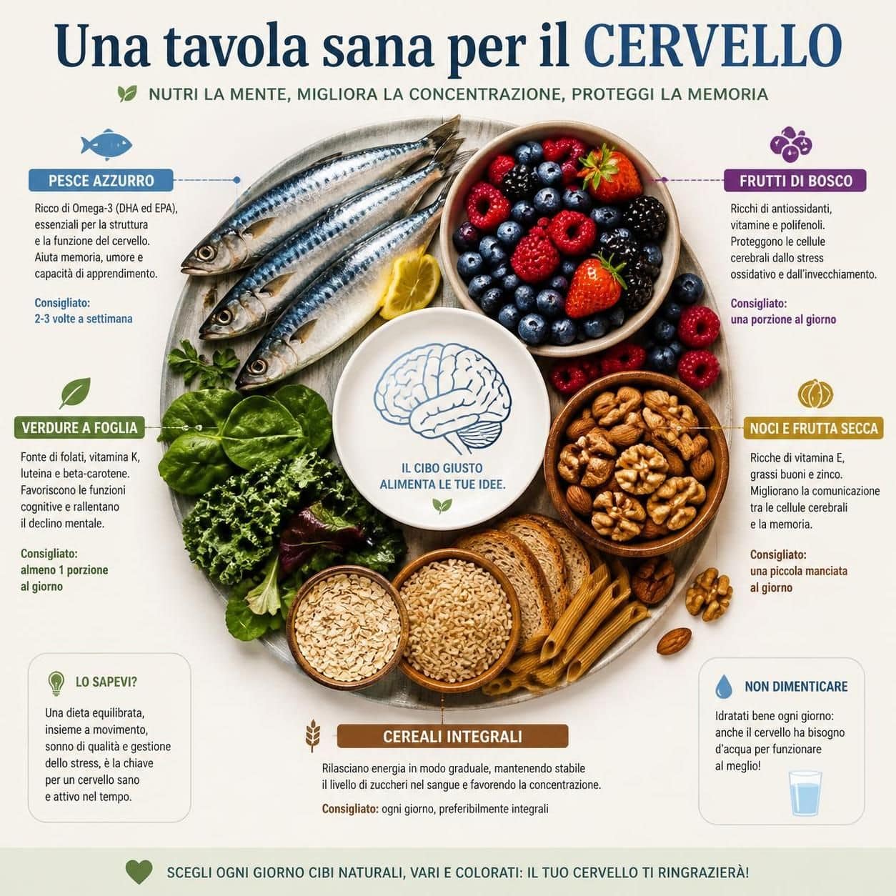 scopri quali alimenti migliorano la concentrazione e la memoria per potenziare le tue capacità cognitive in modo naturale e efficace.